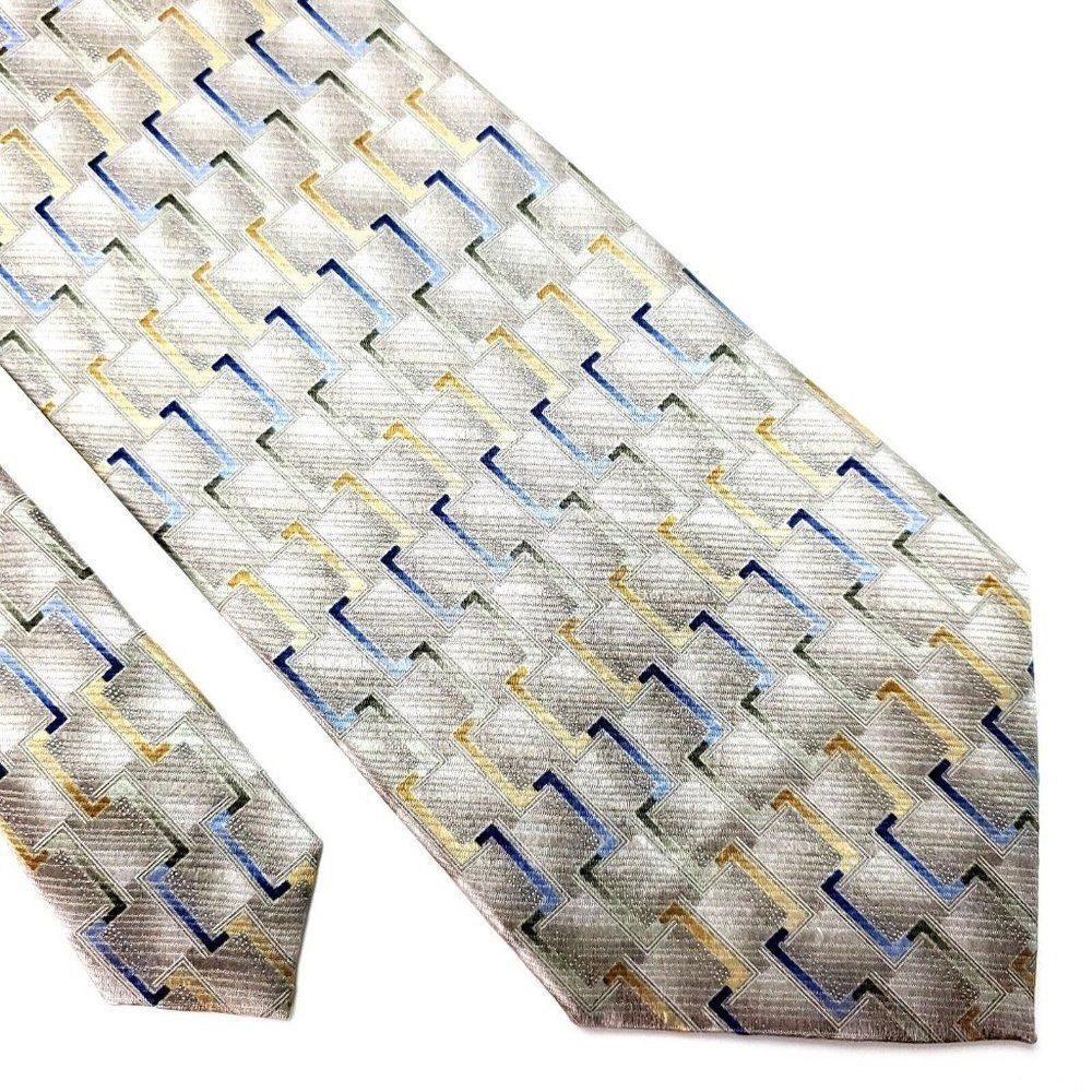 Jos A Bank Print Gray Geometric USA